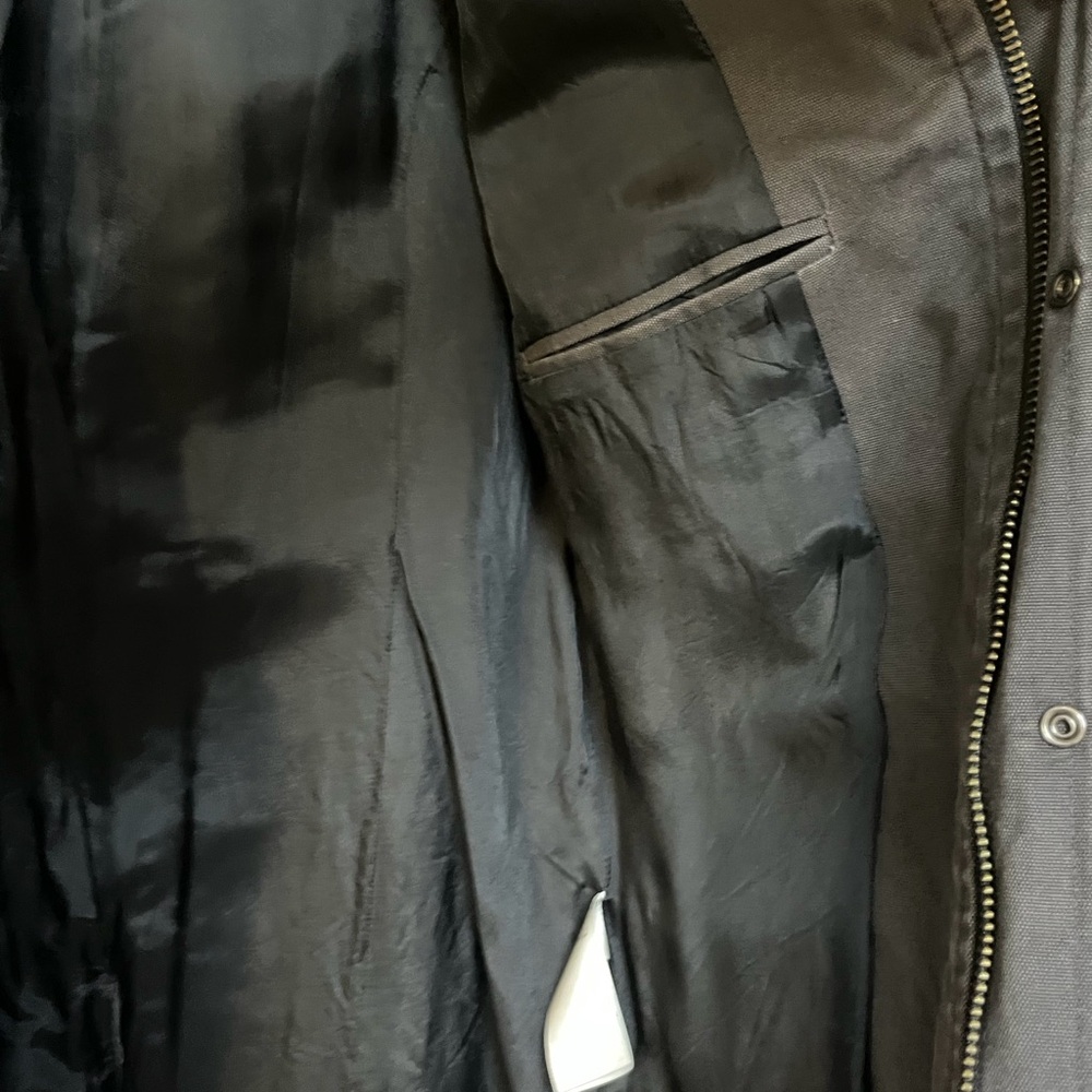 REISS Elbow Canvas Utility Military Jacket Biker 4 Pocket Men's Gray - Picture 9 of 11